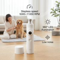 Nouveau Coupe-Ongles Super Silencieux pour Chien 360° 2026 °   Lampes LED à luminosité variable 11 000 tr/min, faible niveau sonore 40 dB, pour chiens et chats de petite, moyenne et grande taille