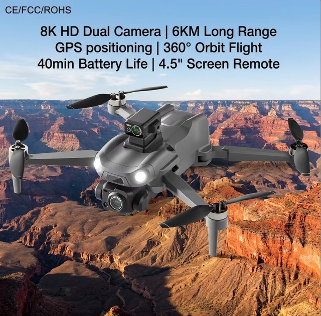 Professional M24-2 8K HD Dual Camera Drone 6KM Transmission 40Min Flight Time GPS Positioning For Aerial Photography