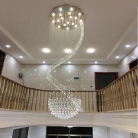 Lustre suspendu en cristal en acier inoxydable K9, design moderne et luxueux, idéal pour une maison, un hôtel, une Villa ou une chambre à coucher