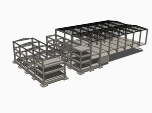 מפעל מכירות ישיר התקנה מהירה מגולוון פלדה מבנה מינימליסטי מסגרות מבנה מינימליסטי עבור בנייני משרדים - Product Image 5