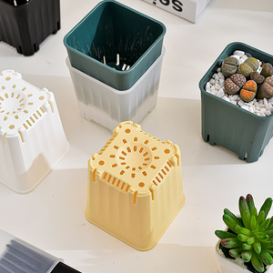 Pots à fleurs en plastique carrés miniatures en gros 5*8cm Finition mate Design minimaliste pour le jardinage à domicile Intérieur/extérieur <span class=keywords><strong>Pot</strong></span> debout - Product Image 4