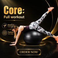 Ballon de yoga et de Pilates Shinho Factory breveté anti-éclatement en PVC écologique pour l'exercice d'équilibre et la remise en forme en intérieur, conforme aux normes EU PPWR REACH