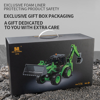 HUINA 1579 579 2.4G 9CH 1/14 Simulation Télécommande Chargeuse-pelleteuse Camion jouet Avec son et lumière