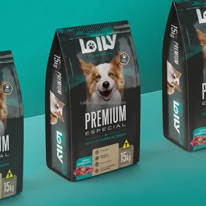 Cailyn Hersluitbare Zip Lock Hond Traktaties Snack Pakket Pet Pet Food Plastic Verpakking Platte Bodem 8 Side Gast Zakjes Zak