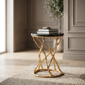 Modern Decorative <b>Acrylic</b> Top <b>Coffee</b> <b>Table</b> with Brass Metal Frame Living Room Furniture - Product Image 1