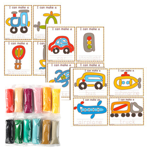2026 Non-toxic Super Soft Kids Vehicle <b>Learning</b> Cards Playdough Mats <b>Toy</b> Reschool Educational Set for <b>Toddlers</b> - Product Image 3