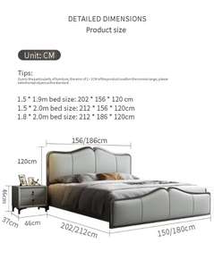 Base de Cama Matrimonial con Almacenamiento, Camas de Cuero de Lujo Modernas, Cama Infantil Moderna con Almacenamiento, Sofá Cama Moderno con Almacenamiento, Cama de Madera - Product Image 2