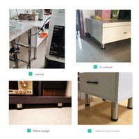 Pied de support réglable moderne et minimaliste pour meubles, canapé et table basse, résistant à l'eau et à la rouille, pour un design épuré.
