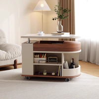 Table basse moderne en bois multifonctionnelle Petit chariot de rangement pour salon Chariot à thé Ascenseur pour canapé