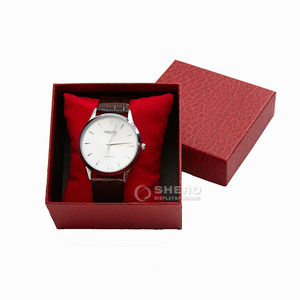 Elegant Wristwatch Paper <b>Storage</b> <b>Box</b> Plush Velvet Pillow Custom Embossed Logo Factory Direct Bulk Wholesale B2B - Product Image 1