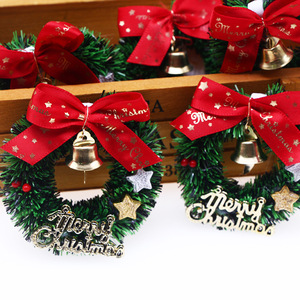 Mini guirlande de Noël Merry <span class=keywords><strong>Chris</strong></span> Mas pentagramme avec anneau en rotin <span class=keywords><strong>et</strong></span> cloche en vente en gros - Product Image 2