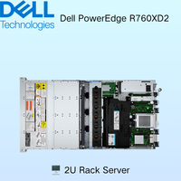 Serveur informatique haute performance Dell PowerEdge R760XD2, 16 cartes RDIMM, capacité maximale de 1,5 To pour un stockage important, serveur en rack 2U à 2 sockets R760XD2