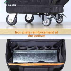 Grande boîte à outils roulante multifonctionnelle Sac en tissu Oxford Réparation Après-vente Sac d'électricien Fermeture éclair Sac à outils à bandoulière unique - Product Image 5