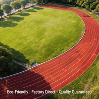 Revêtement de sol sportif multicouche de qualité professionnelle 400m, écologique et perméable, certifié IAAF, idéal pour les terrains universitaires