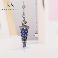 Chakra Cristal Pendule Divination Pierre Naturelle Puce Perle Pendentif Reiki Résine Pendules Ésotérique Pendule Bijoux