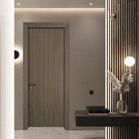 Porte battante intérieure moderne en WPC avec fonction anti-explosion et anti-balles pour la construction de villas, d'appartements et de projets résidentiels