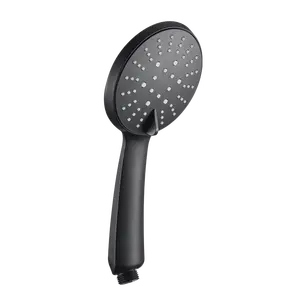 GEE-N 2022 Hot 5 Função Soft Water Rainfall Banheiro Matt Black Abs Saving Water Hand Held Shower Head