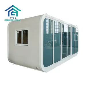 Tygb 2025 20ft/30ft/40ft expandible móvil plegable fabricado contenedor espacio oficina pods sunrooms dormitorios casas