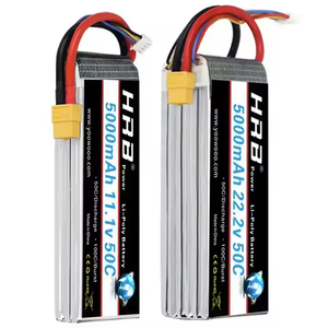 Vente chaude HRB 3300mah 2S-6S LiPo Batterie 22.2V 100C XT60 RC CAR Drone Haute Décharge C Rating Performance pour FPV Drone - Product Image 5