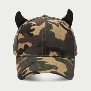 Azov-yt Gorra de Béisbol con Diseño de Cuernos de <span class=keywords><strong>Diablo</strong></span>, Ideal para Viajes y Actividades al Aire Libre, Estilo Camuflaje - Product Image 4