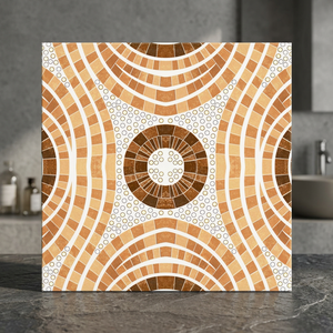 Carreaux de sol en céramique modernes à motif mosaïque 300x300mm, design en porcelaine imperméable pour l'aménagement intérieur - Product Image 5