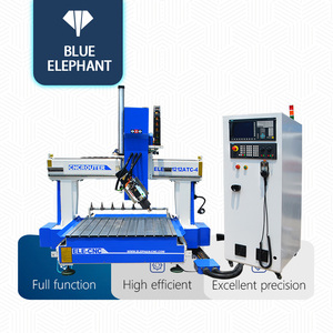 ELECNC 1325 1212 Máquina CNC <span class=keywords><strong>de</strong></span> 4 Ejes para Tallado <span class=keywords><strong>de</strong></span> <span class=keywords><strong>Madera</strong></span>, Espuma y EPS, Escultura <span class=keywords><strong>de</strong></span> 360 Grados para Patas y Relieves 3D Complejos - Product Image 1