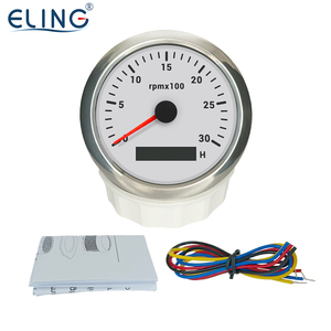 Eling 85 Mét DIESEL động cơ xăng rpm tachometer Gauge với Hour Meter 12V 24V cho máy phát điện tự động tàu máy kéo với đèn nền - Product Image 5