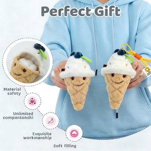 Decorazioni e Accessori per Feste a Tema Pasquale, Giocattolo di Peluche a Forma di Gelato alla Crema di Mirtillo, Adatto per Ragazze e Adolescenti - Product Image 5