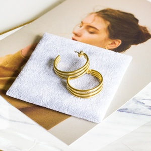 Pendientes de Oro de 14K de Diseño Simple, Pendientes de Acero Inoxidable para Mujeres/Niñas, Joyería - Product Image 4