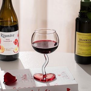 Copa de <span class=keywords><strong>Vino</strong></span> Vintage Creativa de Alta Gama, 300 ml, Hecha a Mano con Vidrio de Borosilicato, Forma de Corazón, Colorida, Romántica, para Regalo de Boda, San Valentín - Product Image 5