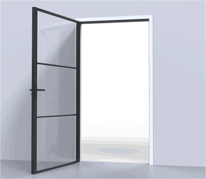 Conçu sur mesure simple porte de douche en verre carré moderne <span class=keywords><strong>noir</strong></span> <span class=keywords><strong>baignoire</strong></span> écran <span class=keywords><strong>coulissant</strong></span> ouvert style 6mm épaisseur aluminium hôtel utilisation - Product Image 3