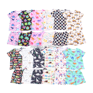 Set di 2 Pigiami in Cotone Lavorato a Maglia per Bambini 2025, Maniche Corte, Abbigliamento per Ragazzi con Stampa Animale Personalizzabile, per <span class=keywords><strong>Età</strong></span> 2-12 Anni - Product Image 3