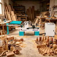 Tour à bois CNC miniature super économique avec alimentation entièrement automatique