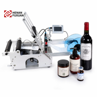 Machine d'étiquetage semi-automatique pour bouteilles rondes, pour cosmétiques, parfums, vin, verre, pots en plastique, applicateur d'étiquettes adhésives