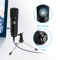 MAONO — Kit de Microphone à condensateur cardioïde, haute sensibilité, pour radiodiffusion, chant