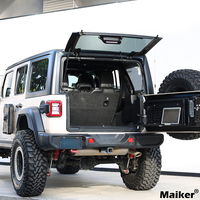 Table de hayon arrière double pliable pour Jeep Wrangler JK JL Accessoires automobiles Table pliable Cargo Maiker Off Road USA Warehouse
