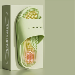 Nouveauté Pantoufles de massage antidérapantes en PVC pour hommes et femmes avec semelles d'acupuncture pour la maison pour les saisons été, hiver, automne - Product Image 2