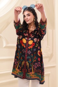 Camisa Túnica Moderna para Mujer con Estampado Floral Inspirado en la Naturaleza, Elegante y Casual para Oficina, Blusa de Moda - Product Image 5