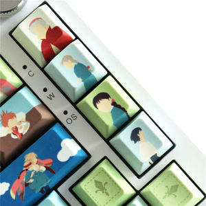 Anime JP Moving Castle Thăng Hoa Keycaps PBT 130 Phím Cherry MX Switch GH60/GK61/GK64/84/87/96/104/108/980 Bàn Phím Cơ - Product Image 6