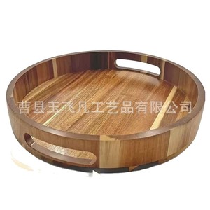 ถาดเก็บของในครัวไม้ทรงกลมแบบหมุนได้สำหรับวางบนเคาน์เตอร์ - Product Image 5