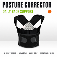 Bande correctrice de posture dorsale réglable pour hommes et femmes, légère en polyester, offre un soutien des épaules et une alignement de la colonne vertébrale pour un usage quotidien