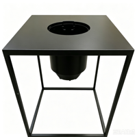 Rak Pot Bunga Stainless Steel Ramah Lingkungan Buatan Pabrik, Desain Mawar Sederhana, Tahan Lama, Untuk Ruang Tamu Dalam/Luar Ruangan