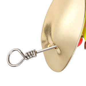 Señuelo de pesca giratorio metálico de 55 mm y 3.7 g, con pluma y anzuelo, ideal para pesca en lagos y arroyos, para lubina, lucio, trucha, perca, zander y crappie. ¡Gran oferta! - Product Image 2