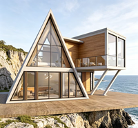 Maison triangulaire pour le camping et l'hébergement - Maison modulaire entièrement décorée et personnalisable - Un classique tendance