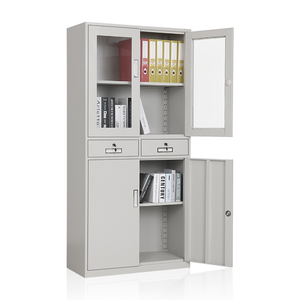 Armoire de classement en acier robuste avec porte vitrée et tiroirs verrouillables pour le rangement de bureau - Vente en <span class=keywords><strong>gros</strong></span> - Product Image 6