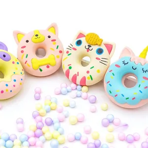 귀여운 만화 3D 유니콘 도넛 동물 지우개