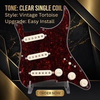 YUANXIN ST-A0587 Pickguard pré-câblé écaille de tortue avec micro à aimant Alnico5 pour guitare électrique (plastique et métal)