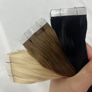 Tapein tóc con người extensiones cabello humano màu trắng tự nhiên tóc vàng 613 Nga Trinh Remy nguyên 100% tóc con người băng trong phần mở rộng - Product Image 1