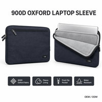 Housse pour ordinateur portable 900D Oxford résistante à l'eau avec doublure en polaire, poche avant zippée, antichoc, pour ordinateurs portables 13, 14, 15 pouces, personnalisable OEM