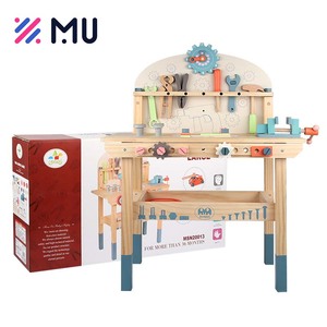 Ev oyuncaklar oyna Pretend ahşap çalışma eğitim araçları tezgah masa ahşap çocuk için oyuncak - Product Image 1